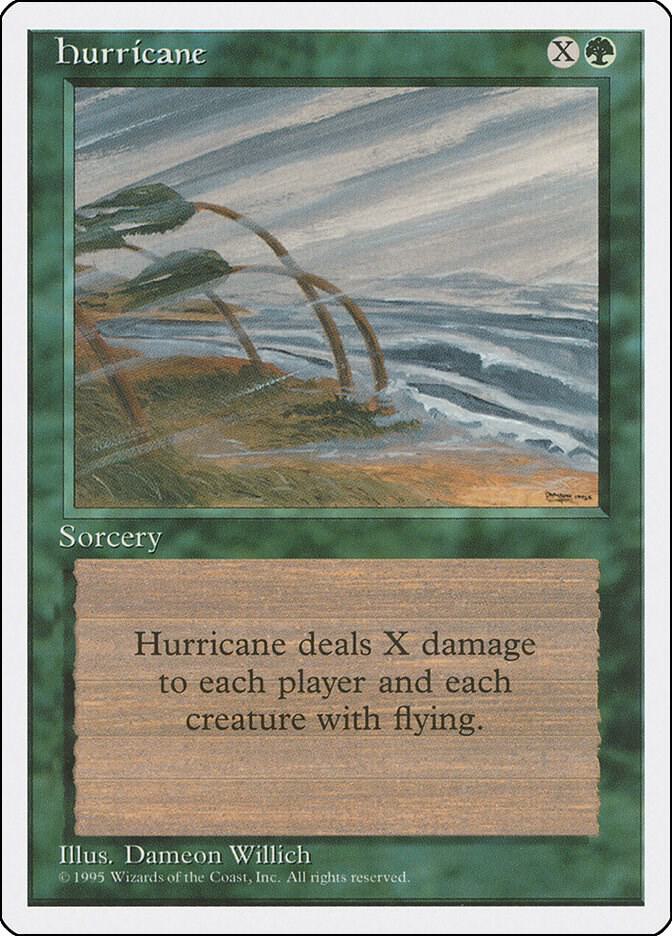 Hurricane 135 card from Fourth Edition