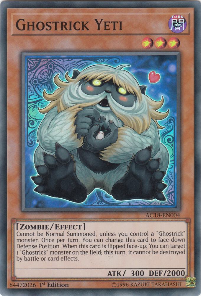 Ghostrick Yeti AC18-EN004 card from Advent Calendar 2018