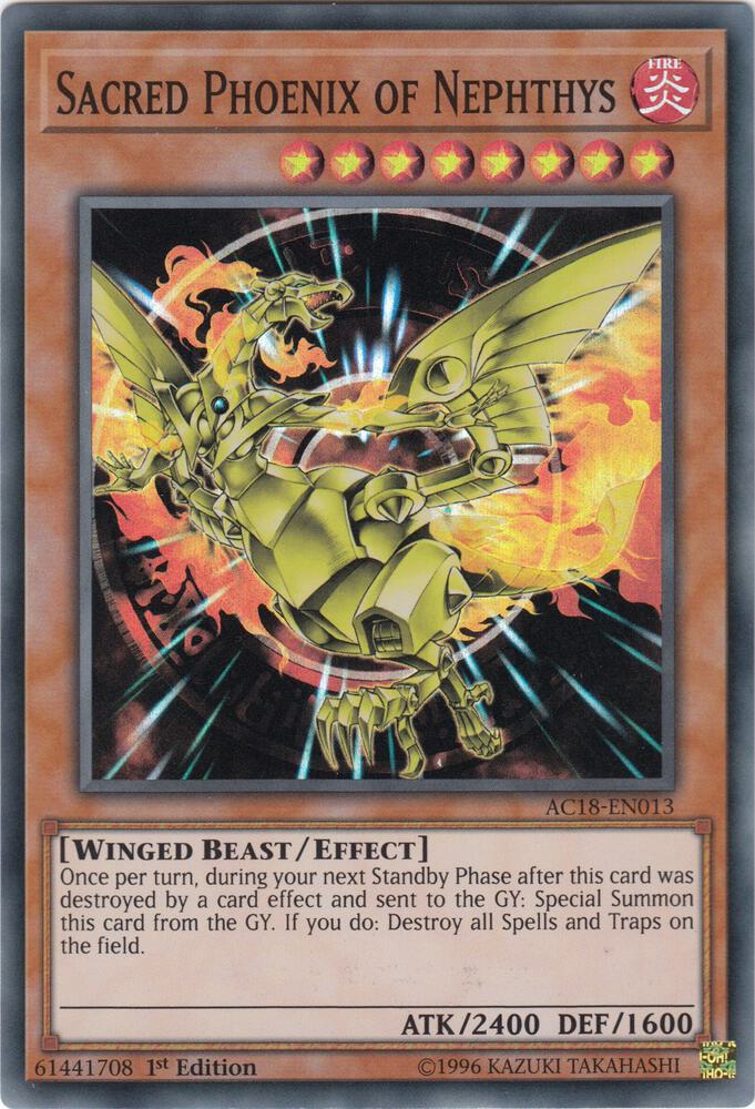 Sacred Phoenix of Nephthys AC18-EN013 card from Advent Calendar 2018