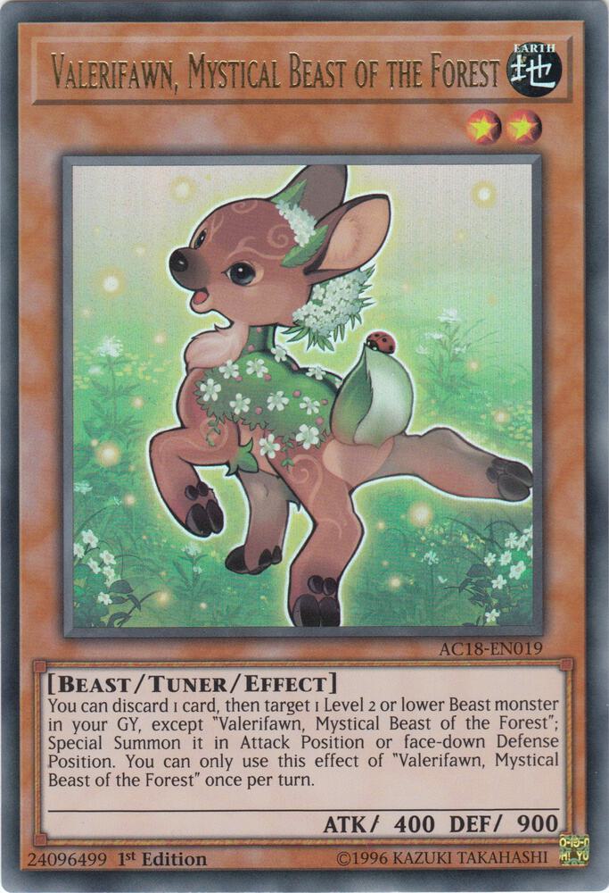 Valerifawn, Mystical Beast of the Forest AC18-EN019 card from Advent Calendar 2018