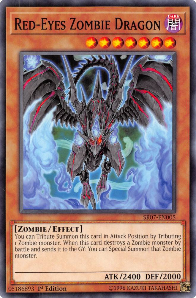 Red-Eyes Zombie Dragon SR07-EN005 card from Structure Deck: Zombie Horde