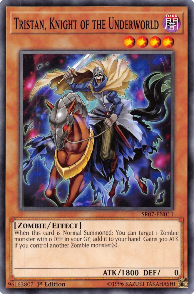 Tristan, Knight of the Underworld SR07-EN011 card from Structure Deck: Zombie Horde