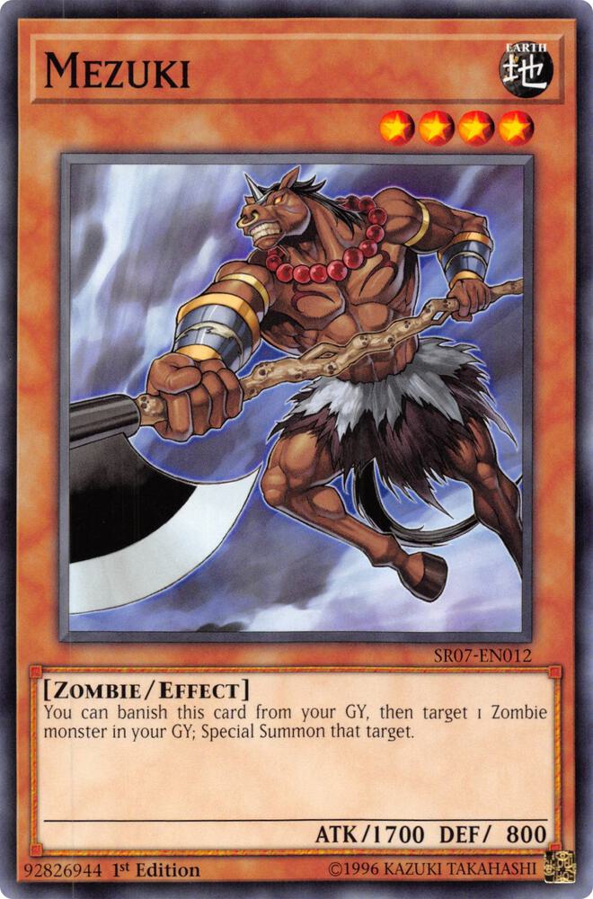 Mezuki SR07-EN012 card from Structure Deck: Zombie Horde