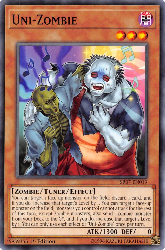 Uni-Zombie SR07-EN019 card from Structure Deck: Zombie Horde