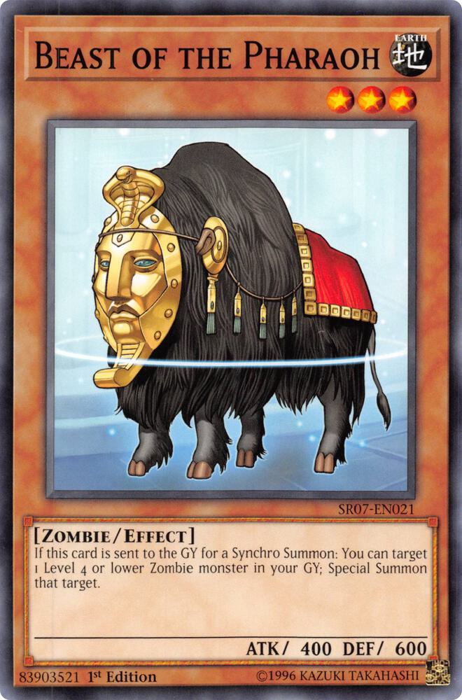 Beast of the Pharaoh SR07-EN021 card from Structure Deck: Zombie Horde