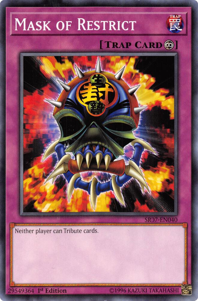Mask of Restrict SR07-EN040 card from Structure Deck: Zombie Horde