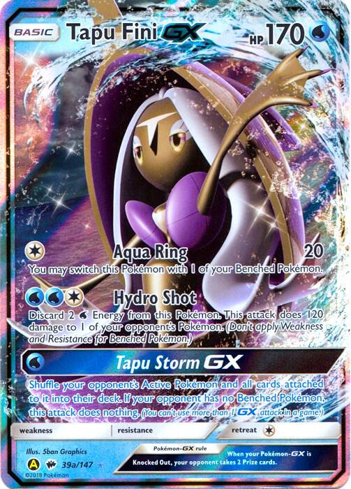 Tapu Fini GX - 39a/147 039a/147 card from Alternate Art Promos