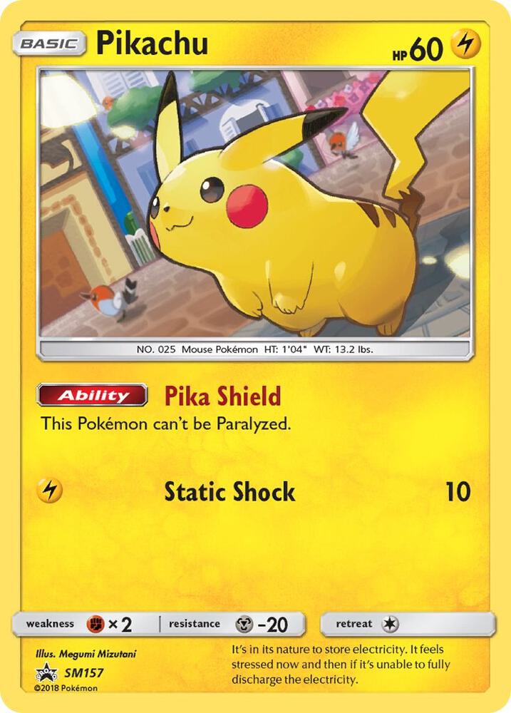 Pikachu SM157 card from SM Promos