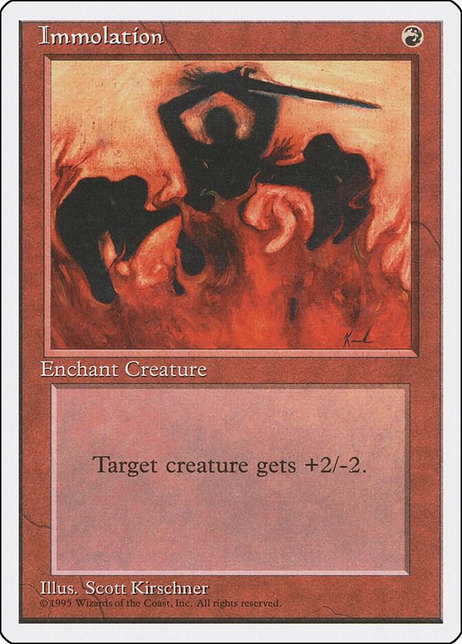 Immolation card from Fourth Edition