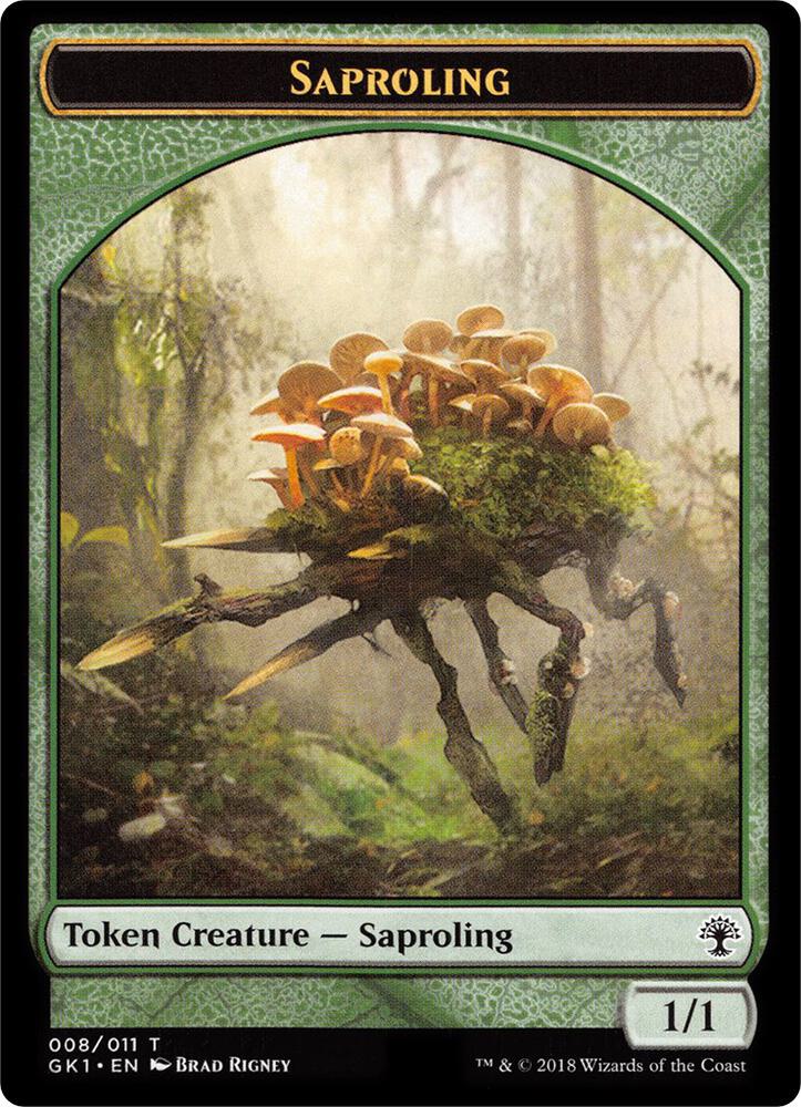 Saproling // Voja Double-Sided Token 8 // 11 card from Guilds of Ravnica: Guild Kits