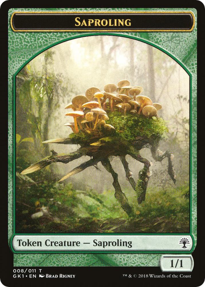 Saproling // Wurm Double-Sided Token 8 // 9 card from Guilds of Ravnica: Guild Kits