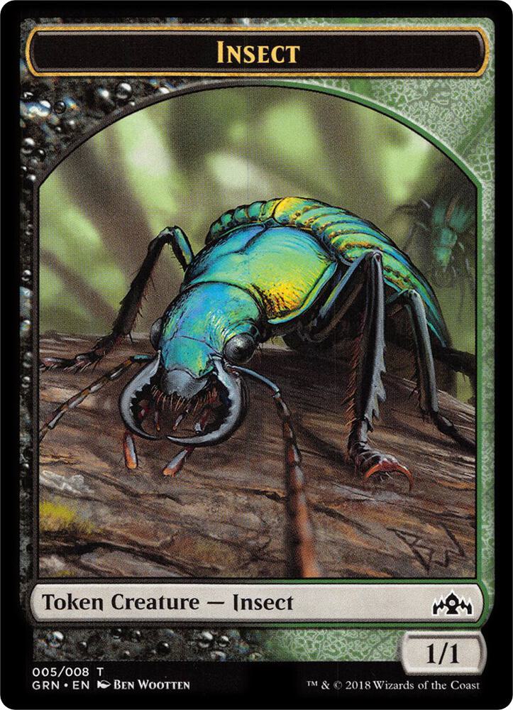 Insect // Saproling Double-Sided Token 5 // 5 card from Guilds of Ravnica: Guild Kits