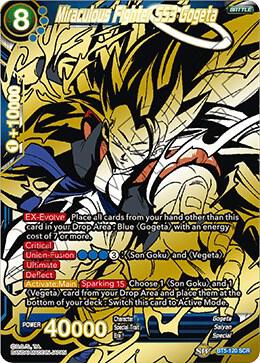 Miraculous Fighter SS3 Gogeta BT5-120 card from Miraculous Revival
