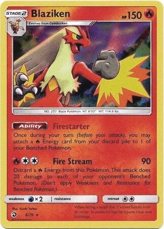 Blaziken - 6/70 (Dragon Majesty) 006/070 card from Deck Exclusives