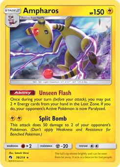 Ampharos - 78/214 (SM Lost Thunder) 078/214 card from Deck Exclusives