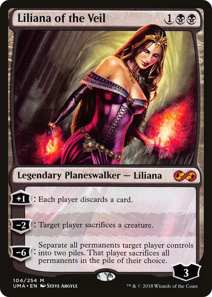 Liliana of the Veil 104 card from Ultimate Masters