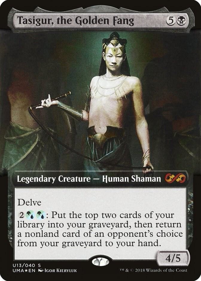 Tasigur, the Golden Fang U13 card from Ultimate Masters: Box Toppers