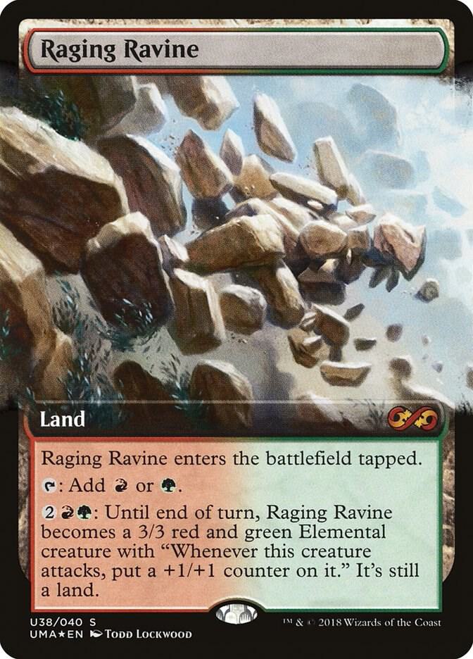 Raging Ravine U38 card from Ultimate Masters: Box Toppers