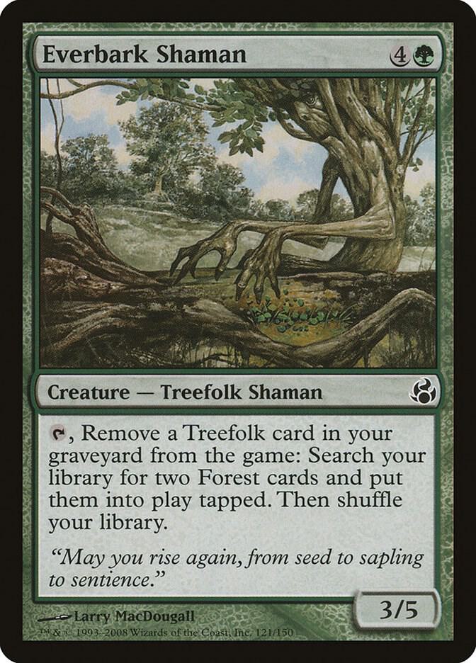 Everbark Shaman 121 card from Morningtide