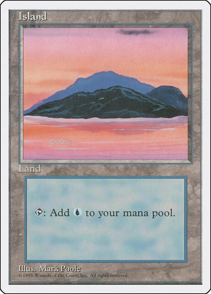 Island (C) 180 card from Fourth Edition