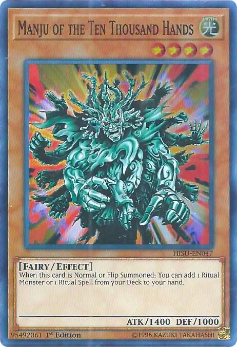 Manju of the Ten Thousand Hands HISU-EN047 card from Hidden Summoners