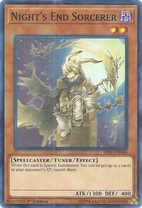 Night's End Sorcerer HISU-EN040 card from Hidden Summoners