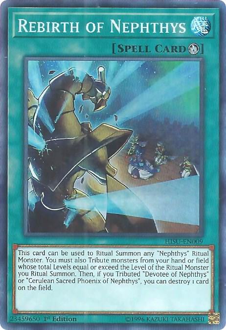 Rebirth of Nephthys HISU-EN009 card from Hidden Summoners