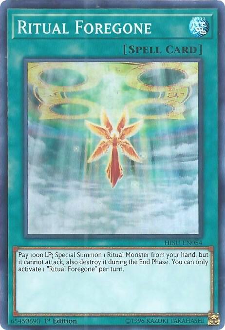 Ritual Foregone HISU-EN054 card from Hidden Summoners