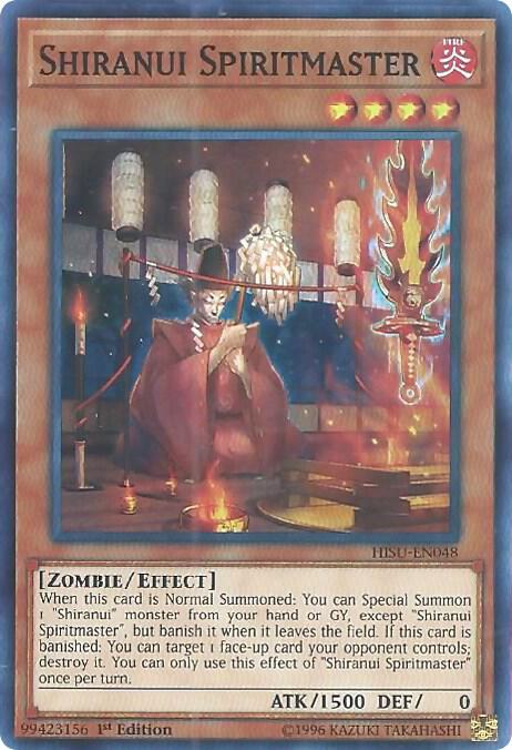 Shiranui Spiritmaster HISU-EN048 card from Hidden Summoners