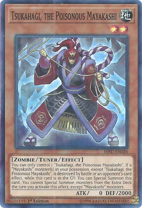 Tsukahagi, the Poisonous Mayakashi HISU-EN028 card from Hidden Summoners