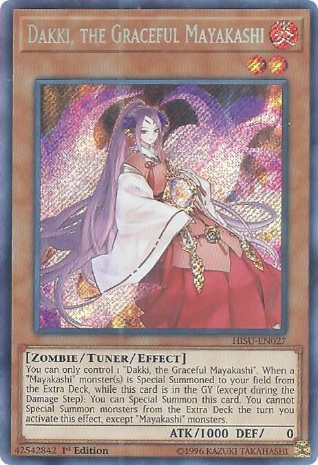 Dakki, the Graceful Mayakashi HISU-EN027 card from Hidden Summoners