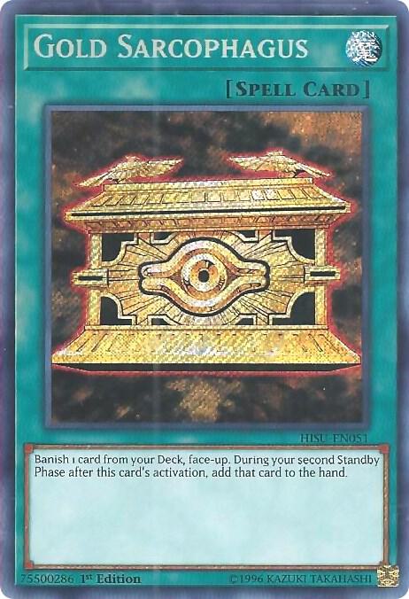 Gold Sarcophagus HISU-EN051 card from Hidden Summoners