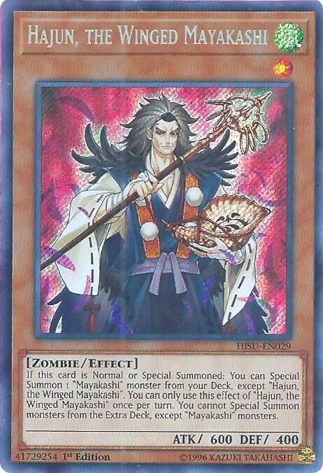 Hajun, the Winged Mayakashi HISU-EN029 card from Hidden Summoners