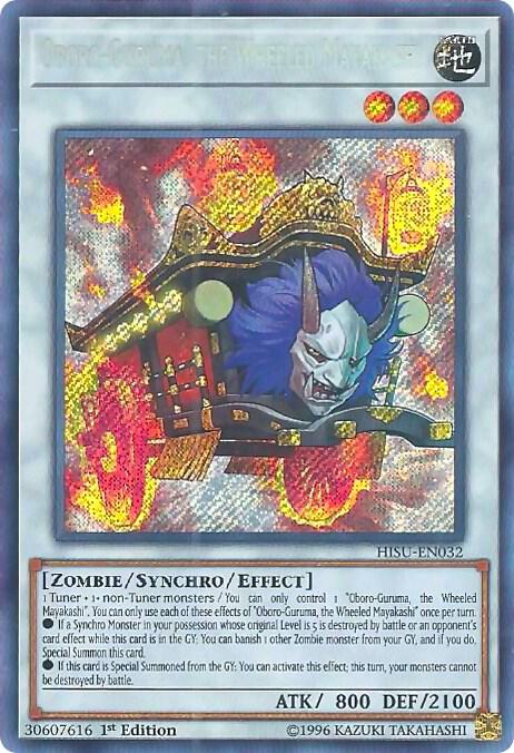 Oboro-Guruma, the Wheeled Mayakashi HISU-EN032 card from Hidden Summoners