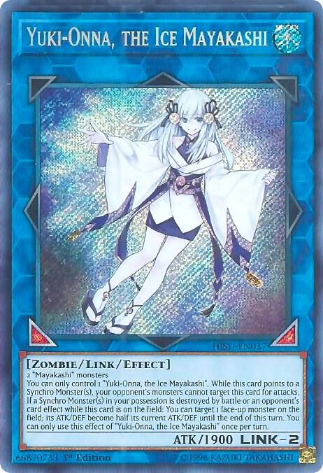 Yuki-Onna, the Ice Mayakashi HISU-EN037 card from Hidden Summoners