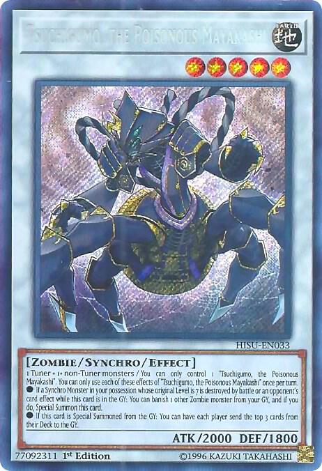 Tsuchigumo, the Poisonous Mayakashi HISU-EN033 card from Hidden Summoners