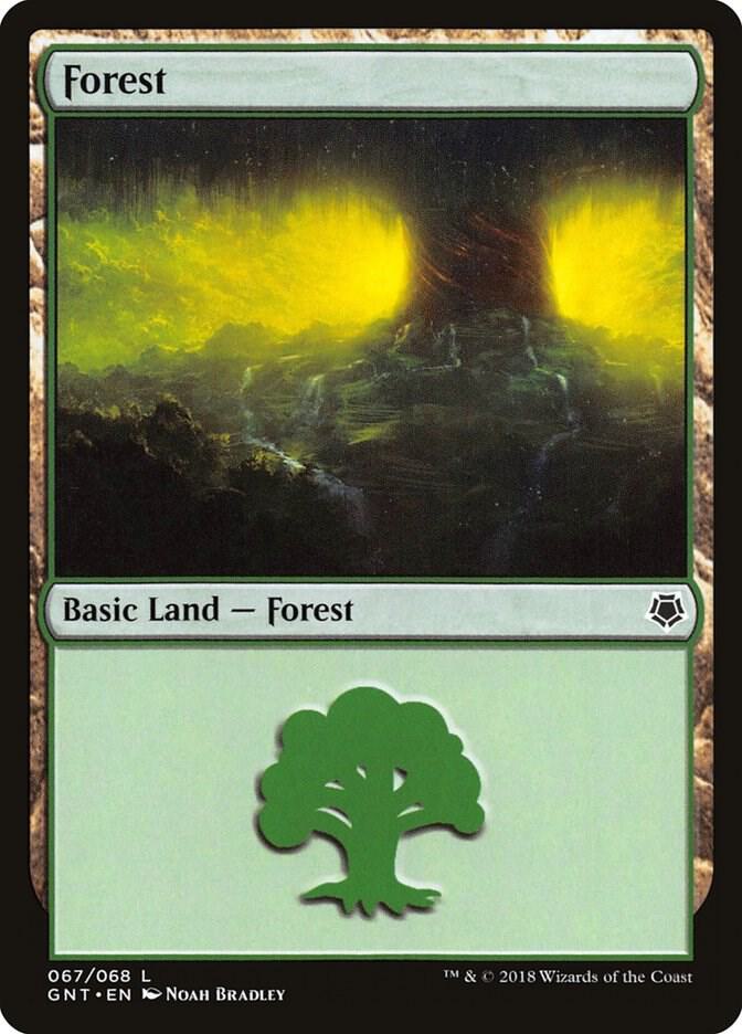 Forest 67 card from Magic Game Night