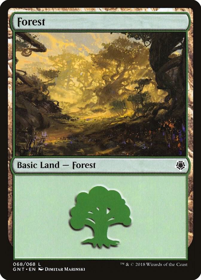 Forest 68 card from Magic Game Night