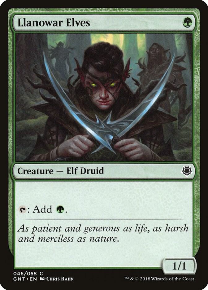Llanowar Elves 46 card from Magic Game Night