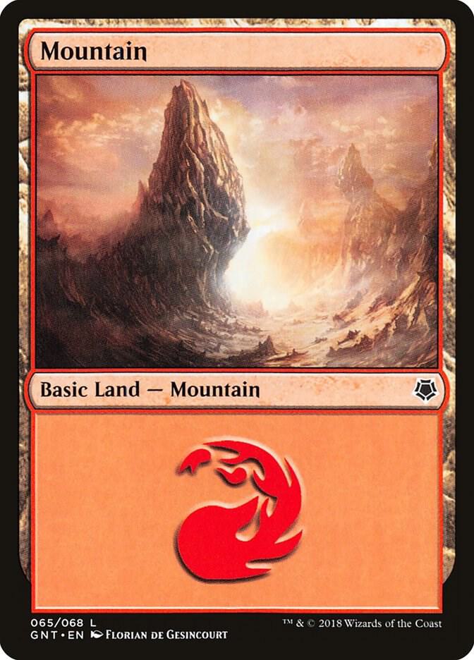 Mountain 65 card from Magic Game Night