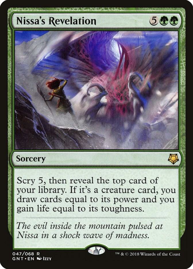 Nissa's Revelation 47 card from Magic Game Night