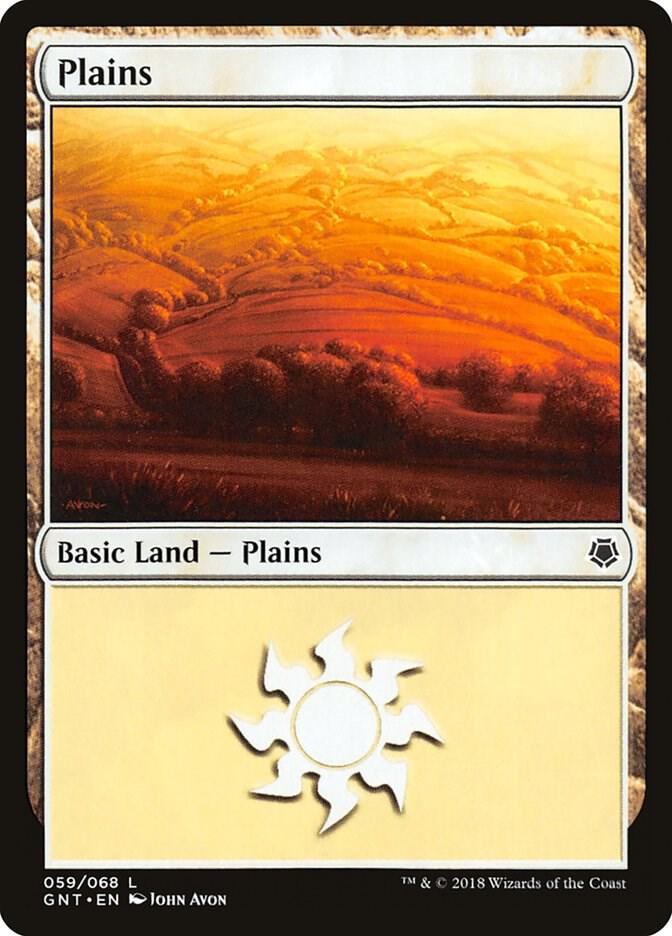 Plains 59 card from Magic Game Night