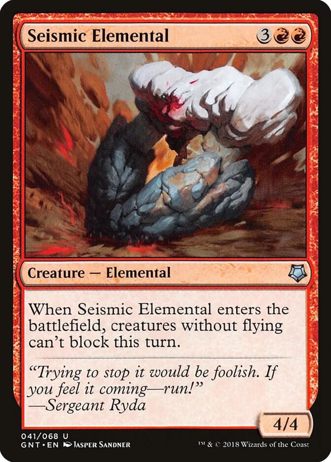 Seismic Elemental 41 card from Magic Game Night