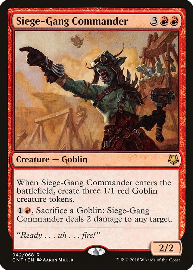 Siege-Gang Commander 42 card from Magic Game Night