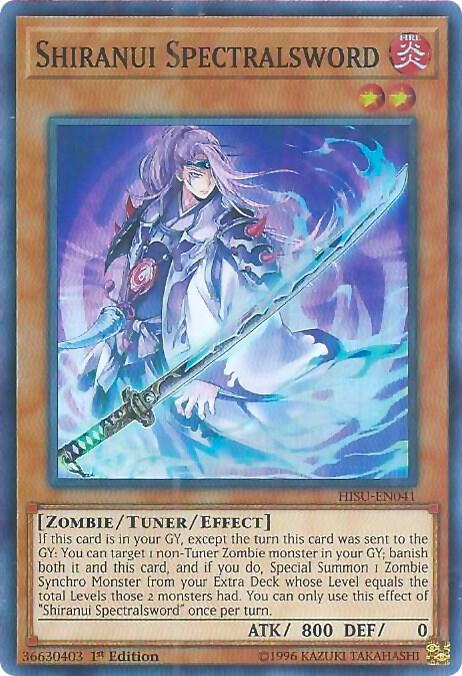 Shiranui Spectralsword HISU-EN041 card from Hidden Summoners