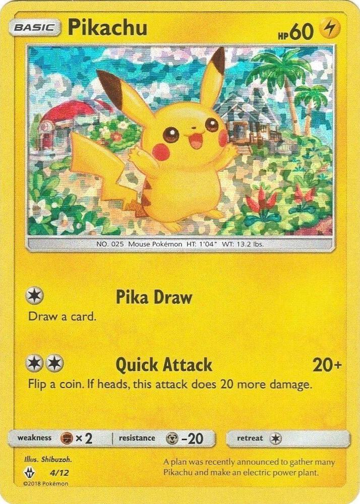 Pikachu - 4/12 004/012 card from McDonald's Promos 2018