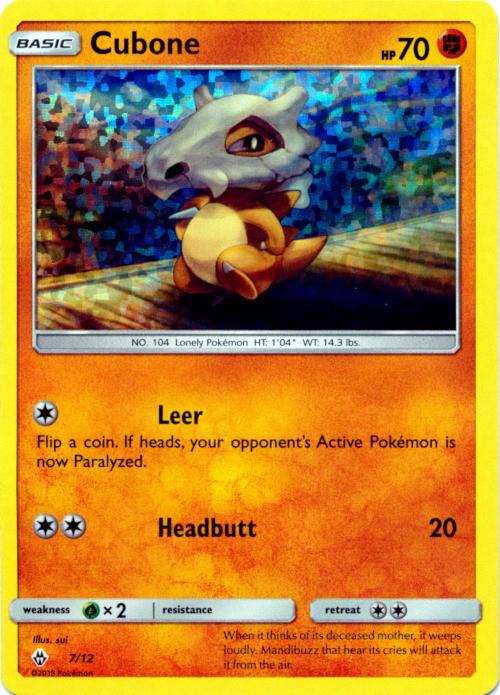 Cubone - 7/12 007/012 card from McDonald's Promos 2018