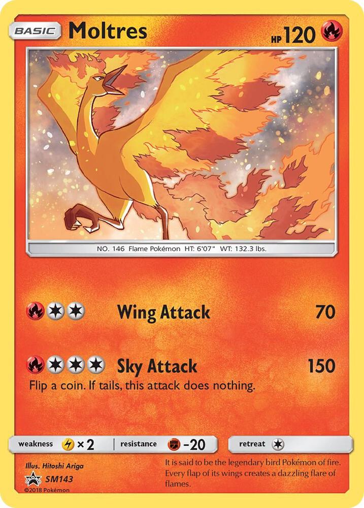 Moltres SM143 card from SM Promos