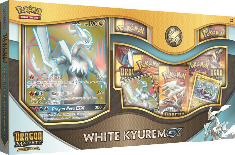 Dragon Majesty Special Collection: White Kyurem GX card from Dragon Majesty