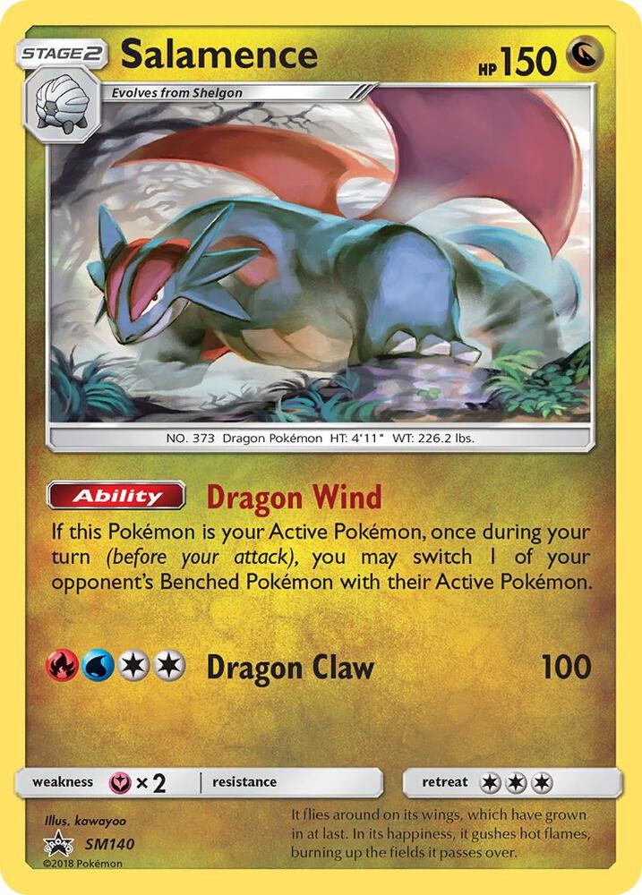 Salamence SM140 card from SM Promos